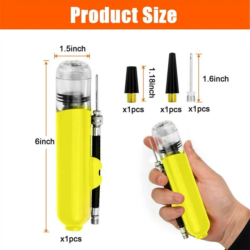 16cm Mini Bicycle Pump Portable Plastic Balls Basketball Football Soccer Yoga Ball Hand Air Pump Inflator Accessories Tools 2023