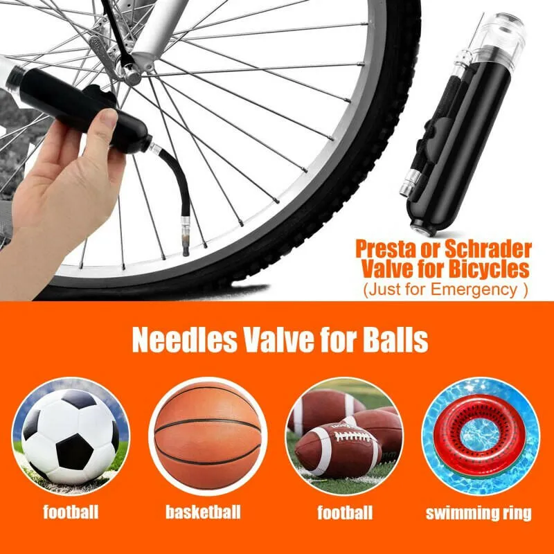 16cm Mini Bicycle Pump Portable Plastic Balls Basketball Football Soccer Yoga Ball Hand Air Pump Inflator Accessories Tools 2023