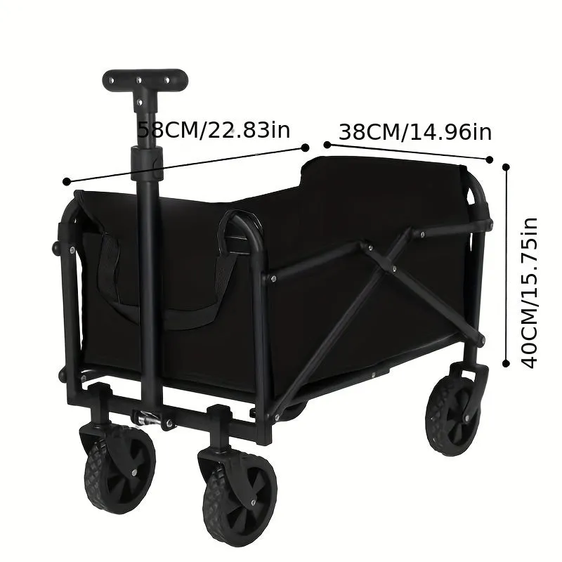 1pc Camping Cart, Portable Foldable Trolley,BeachCamping Children's Mini Trailer, Camping, Hiking Supplies, Storage Vehicles, Camping Vehicles