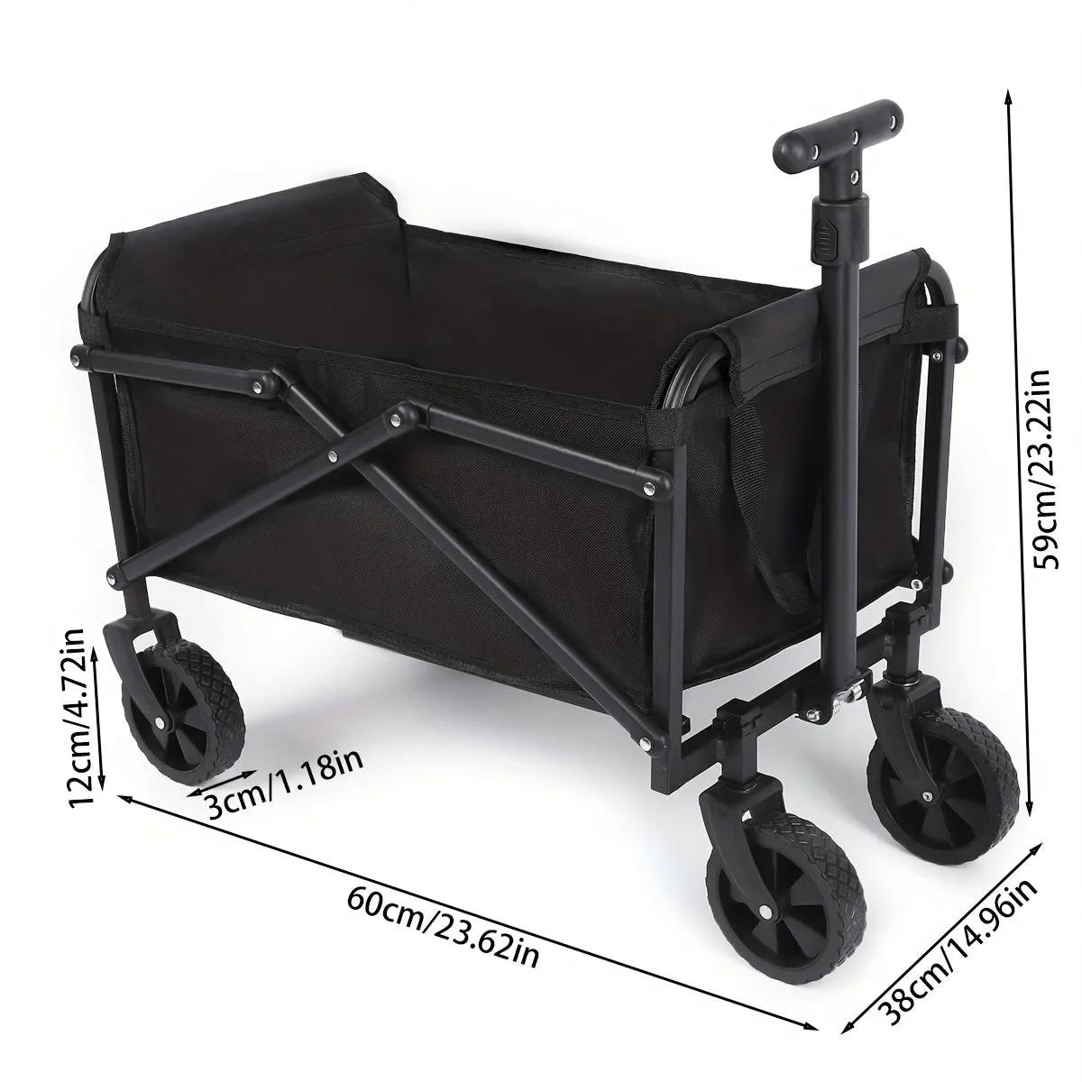 1pc Camping Cart, Portable Foldable Trolley,BeachCamping Children's Mini Trailer, Camping, Hiking Supplies, Storage Vehicles, Camping Vehicles