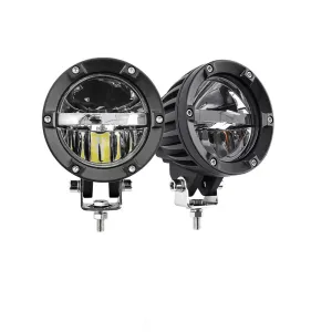 4 Inch DB-R Series White&White dual Beam Round Driving Lights(Set/2Pcs)