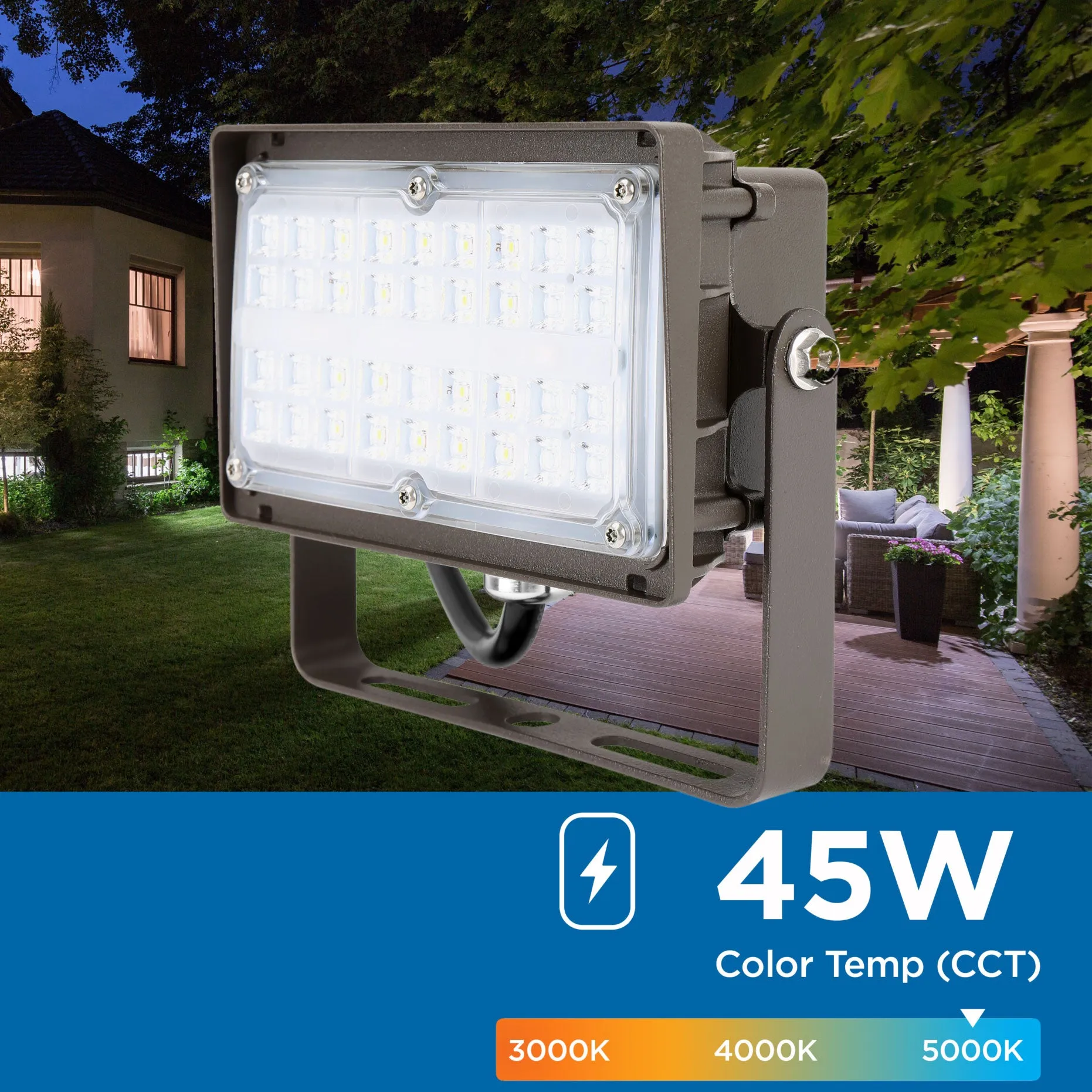 45-Watt LED Flood Light 5,650 Lumens