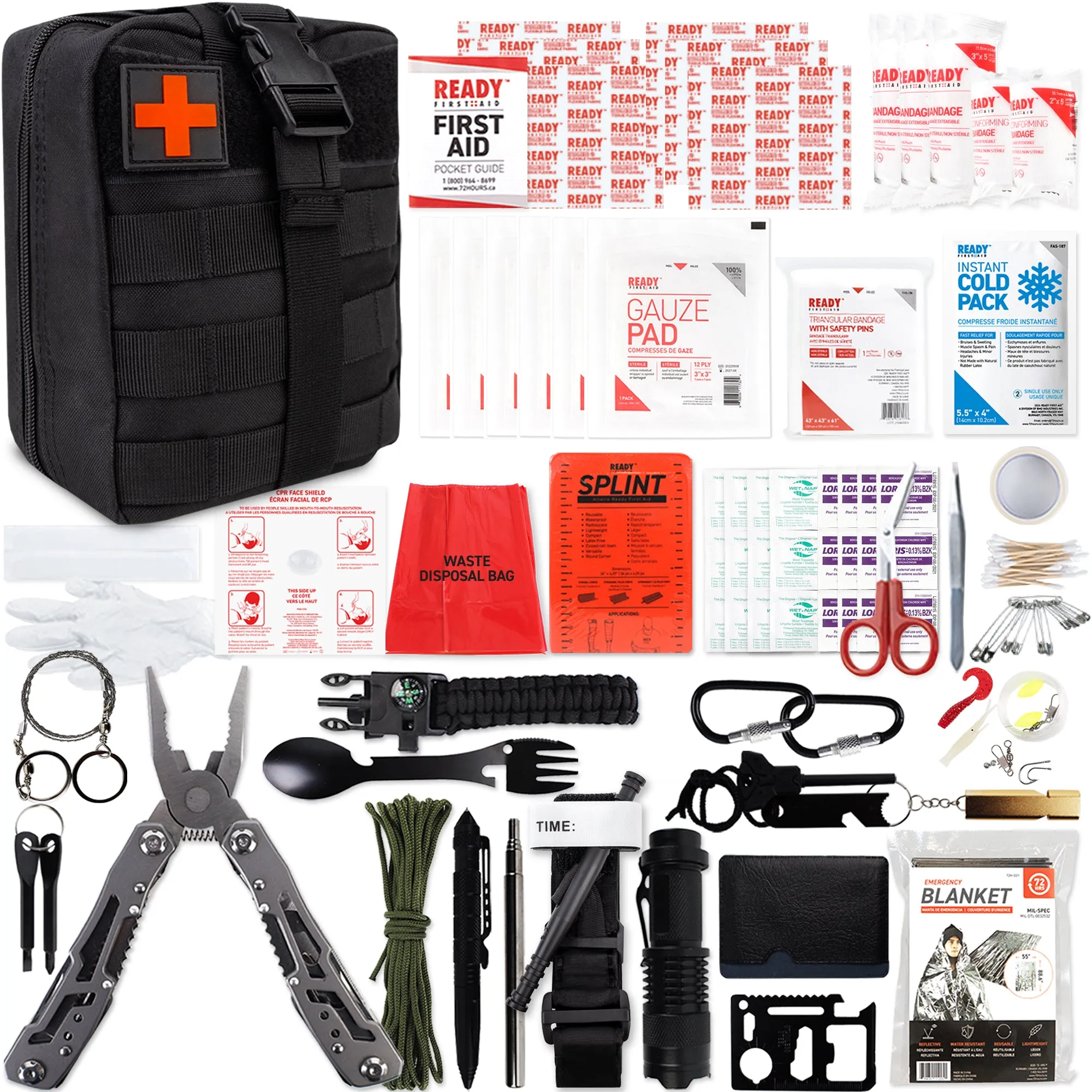 72HRS Molle Trauma Kit - IFAK (Black)