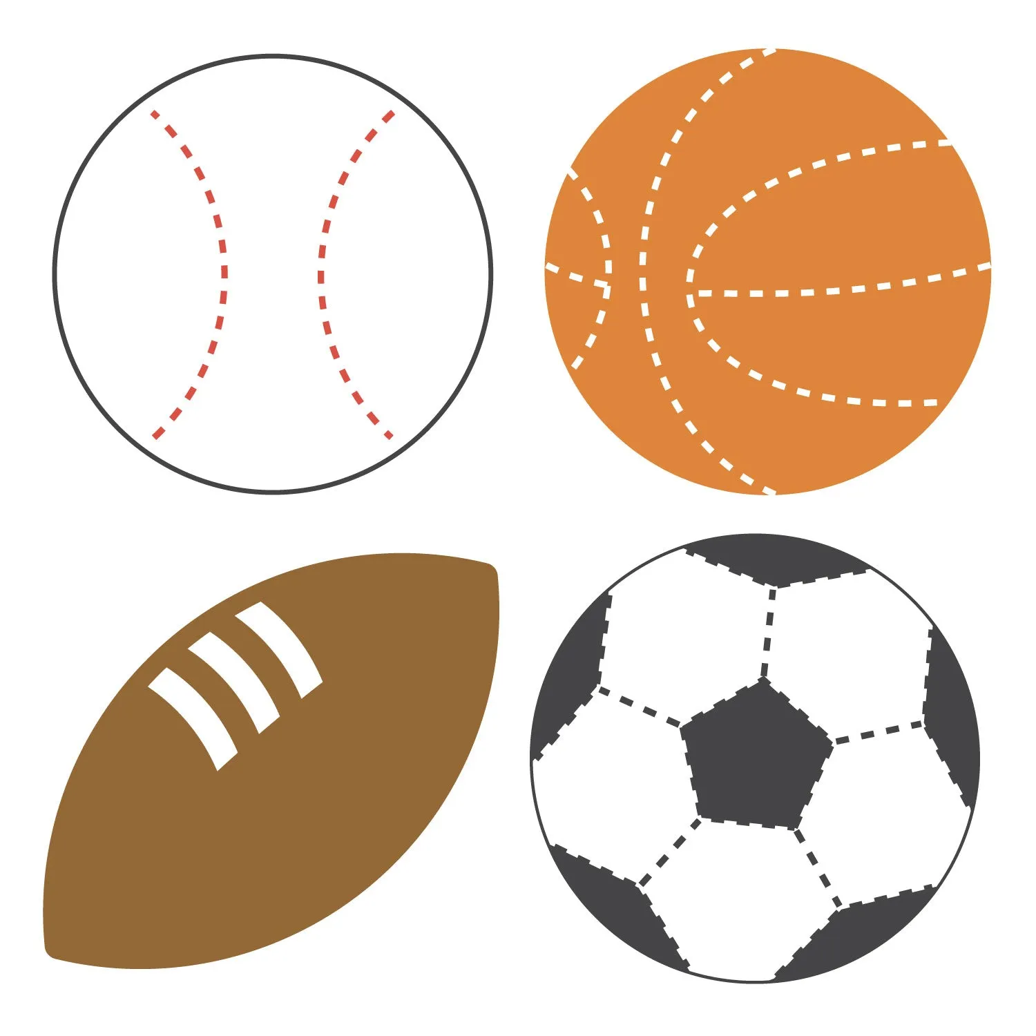 AccuCut Sports Die Cut Set, Large