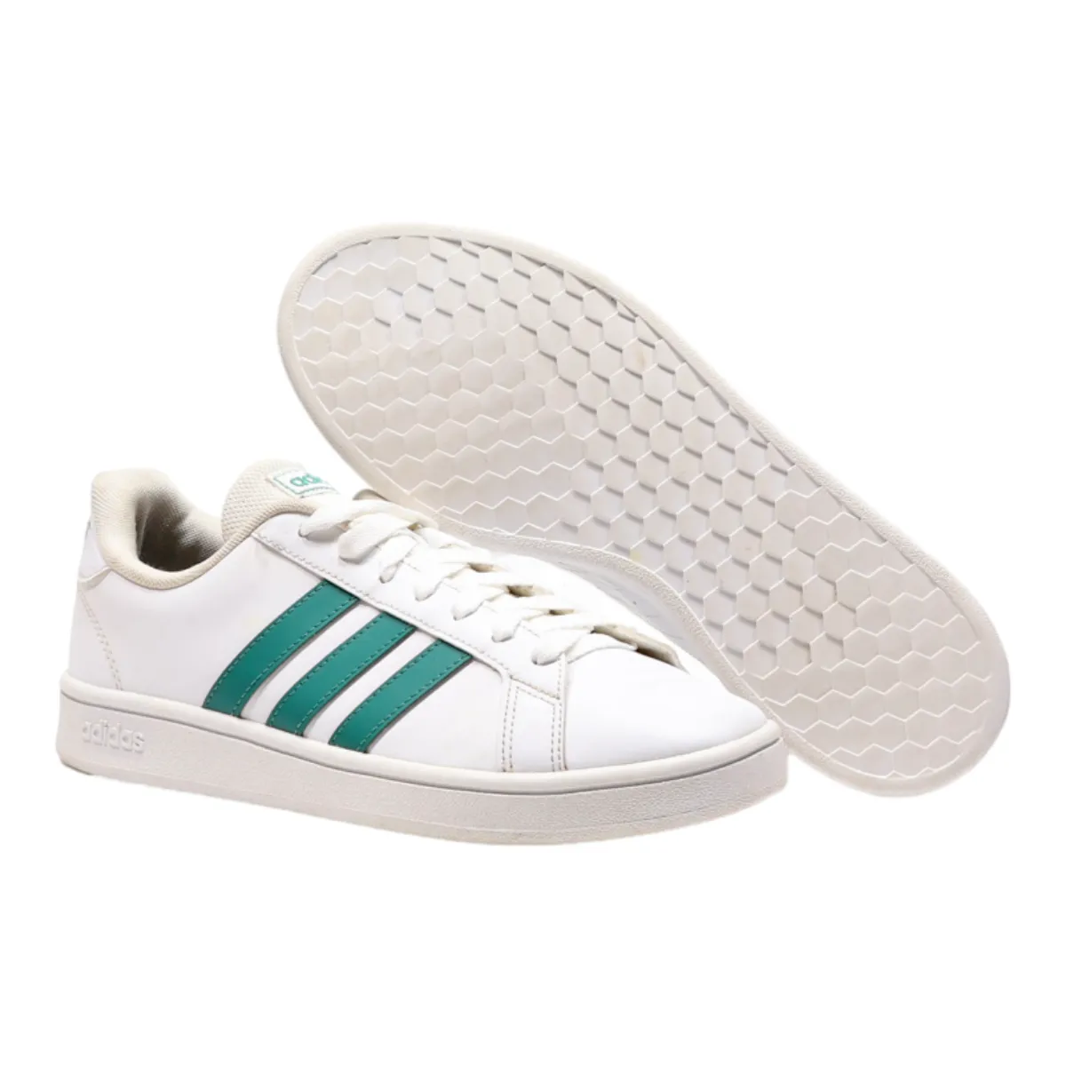 ADIDAS Grand Court Sneaker Trainers White Leather Mens UK 7.5