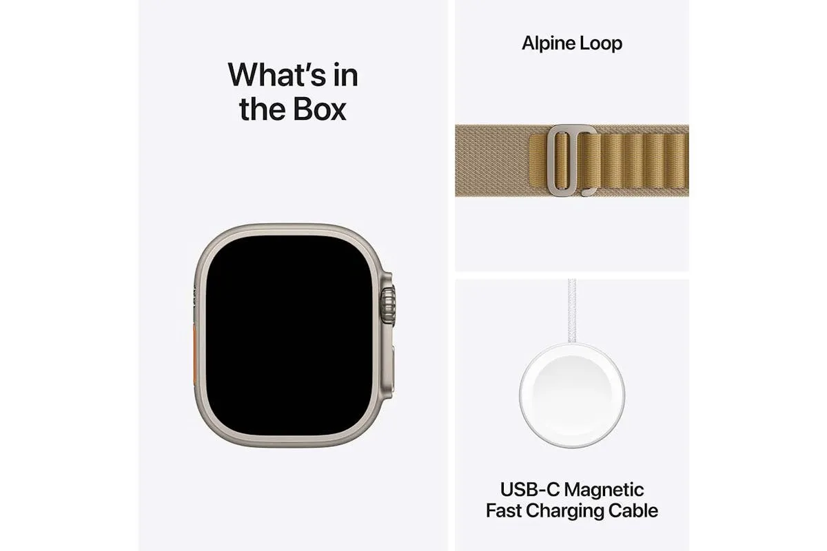 Apple Watch Ultra 2 | 49mm | Natural Titanium Case with Tan Alpine Loop M