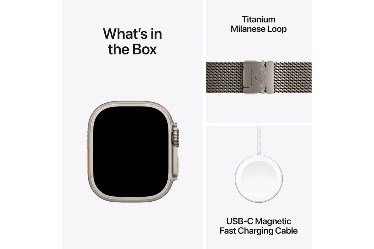 Apple Watch Ultra 2 GPS   Cellular | 49mm | Natural Titanium Case with Natural Titanium Milanese Loop Medium