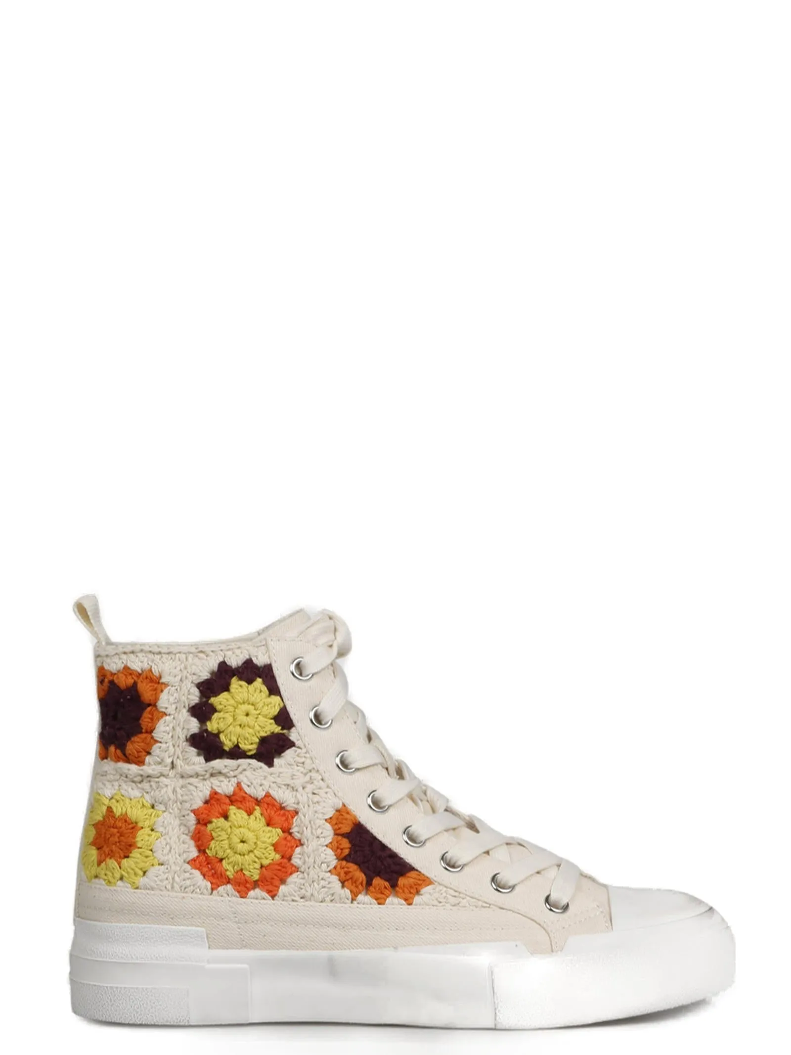 Ash Goa Crochet Embroidered Lace-Up Sneakers