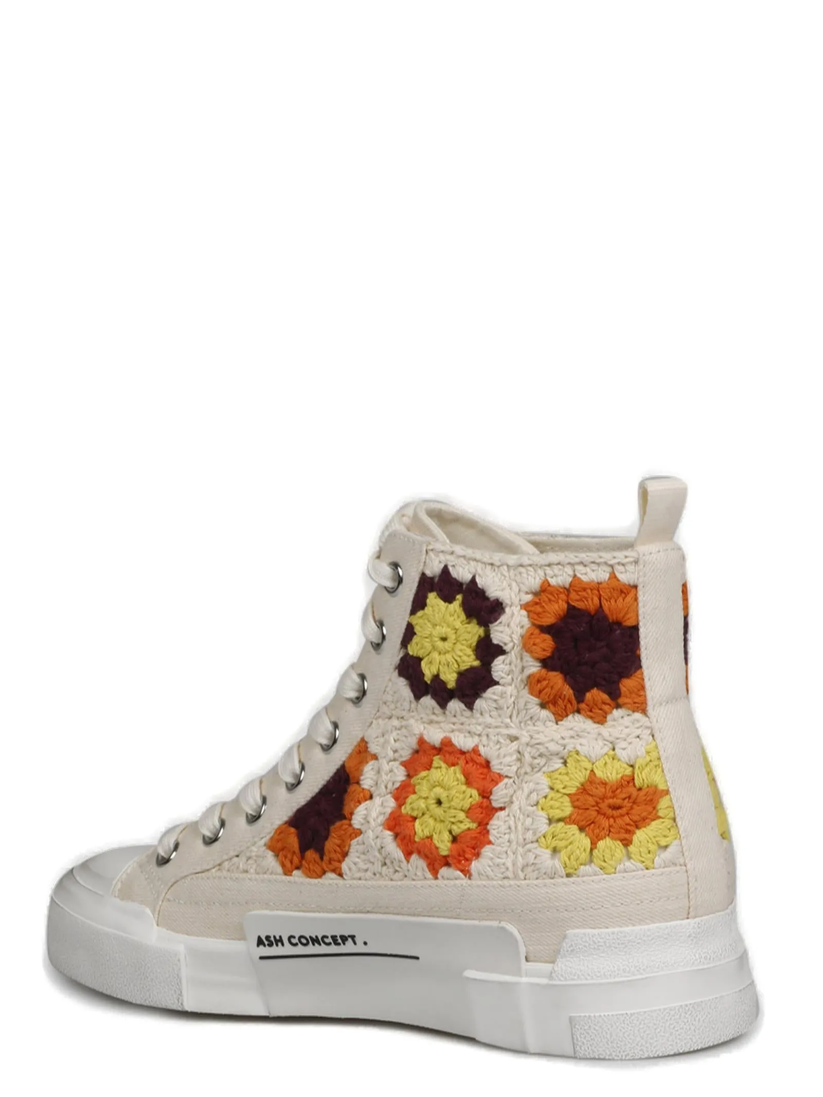 Ash Goa Crochet Embroidered Lace-Up Sneakers