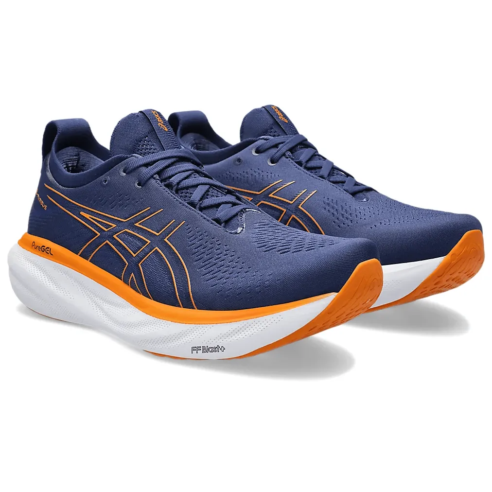 Asics Mens Trainer Gel-Nimbus 25 Deep Ocean/Bright Orange