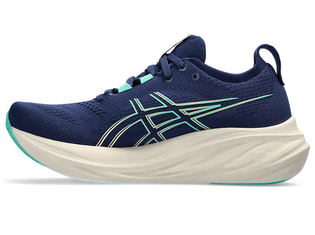 Asics Womens Trainer Gel-Nimbus 26 Blue Expanse/Aurora Green