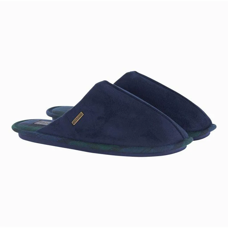 Barbour Foley Mens Suede Slipper - Navy