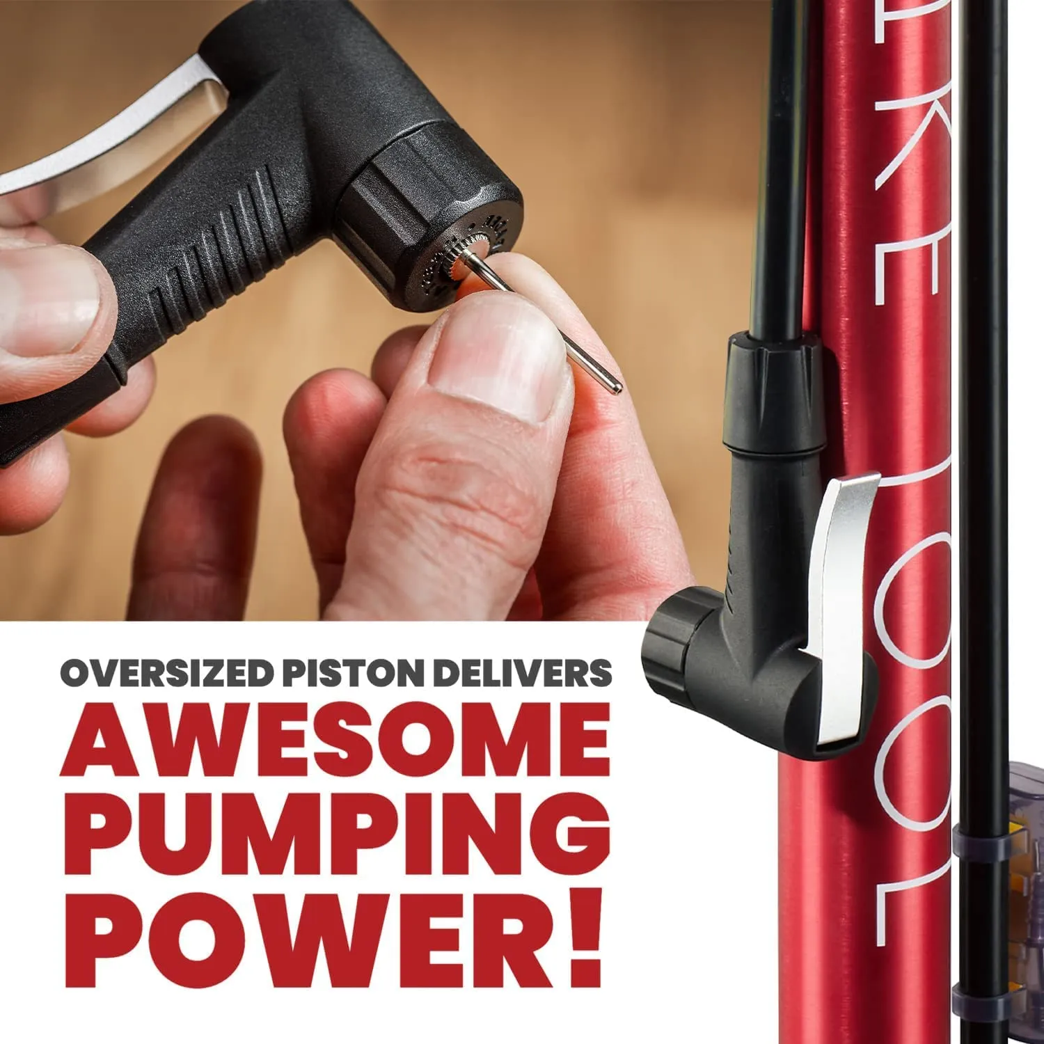 Bike Floor Pump - Bicycle Pump With Gauge Up To 160 Psi / 11 Bar Pressure