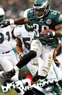 Brian Westbrook "Action" Philadelphia Eagles NFL Poster - Costacos 2008