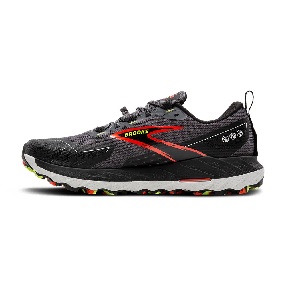 Brooks Cascadia 18 GTX (Mens) - Blackened Pearl/Black/Tomato