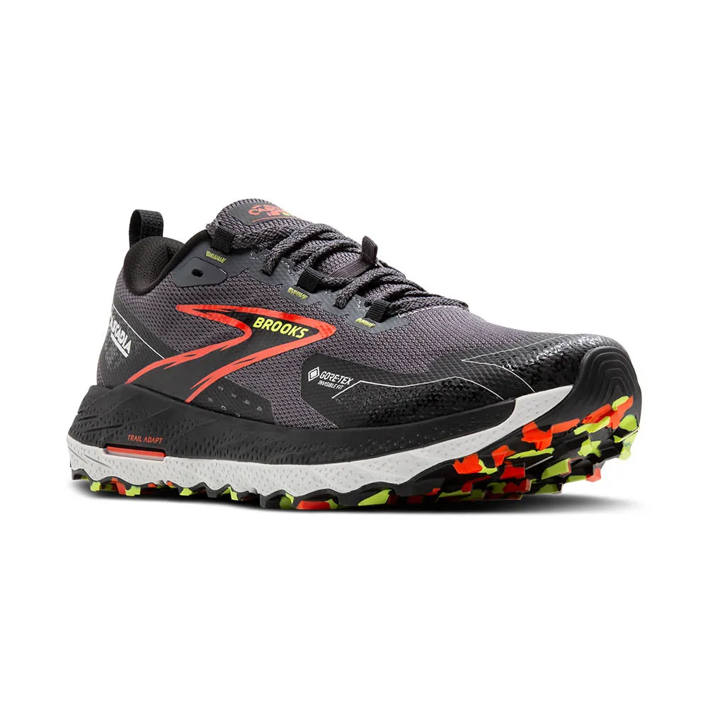 Brooks Cascadia 18 GTX (Mens) - Blackened Pearl/Black/Tomato