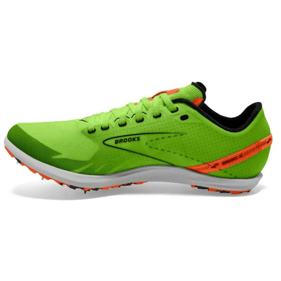 Brooks Draft XC Men's Running Shoes Green Gecko/Red Orange/White AW24