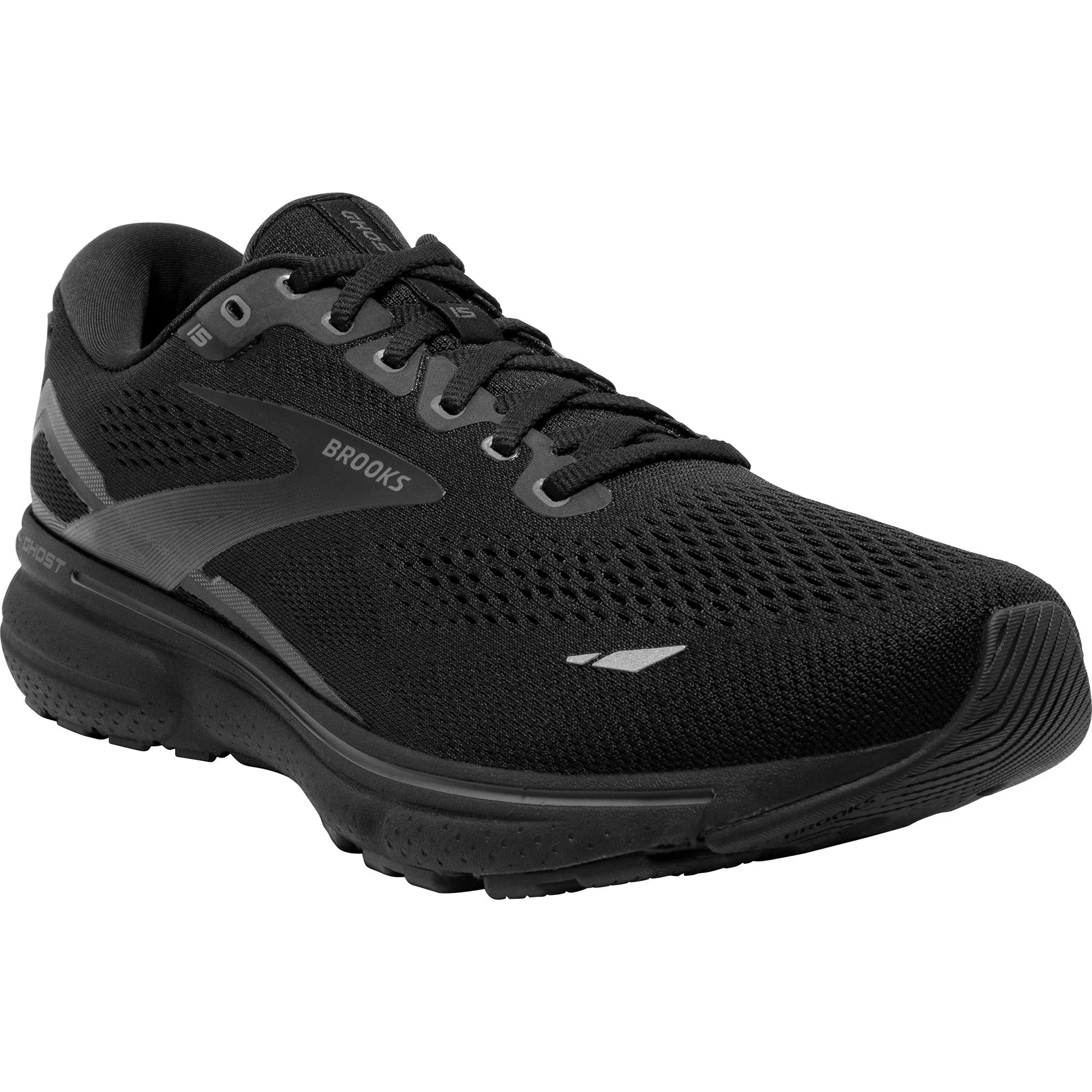 Brooks Ghost 15 WIDE FIT (4E) Mens Running Shoes - Black