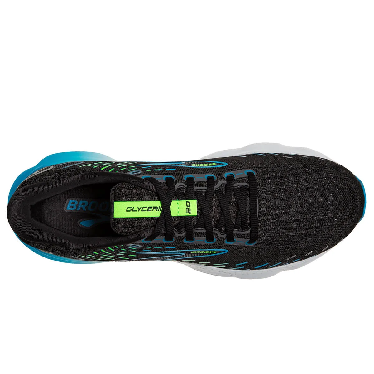 Brooks Glycerin 20 Mens | Black/hawaiian Ocean/green