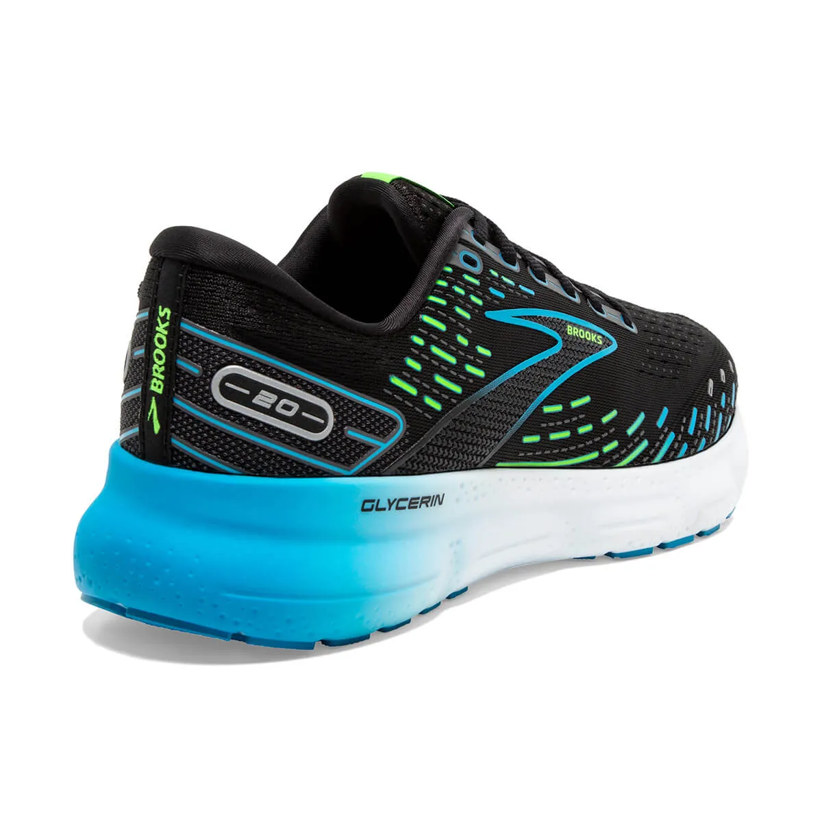 Brooks Glycerin 20 Mens | Black/hawaiian Ocean/green