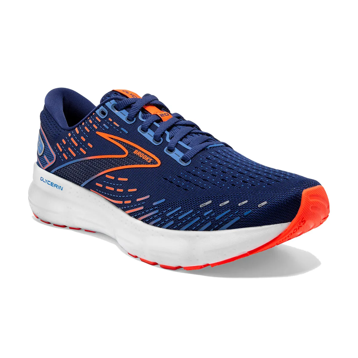 Brooks Glycerin 20 Mens | Blue Depths/palace Blue/orange