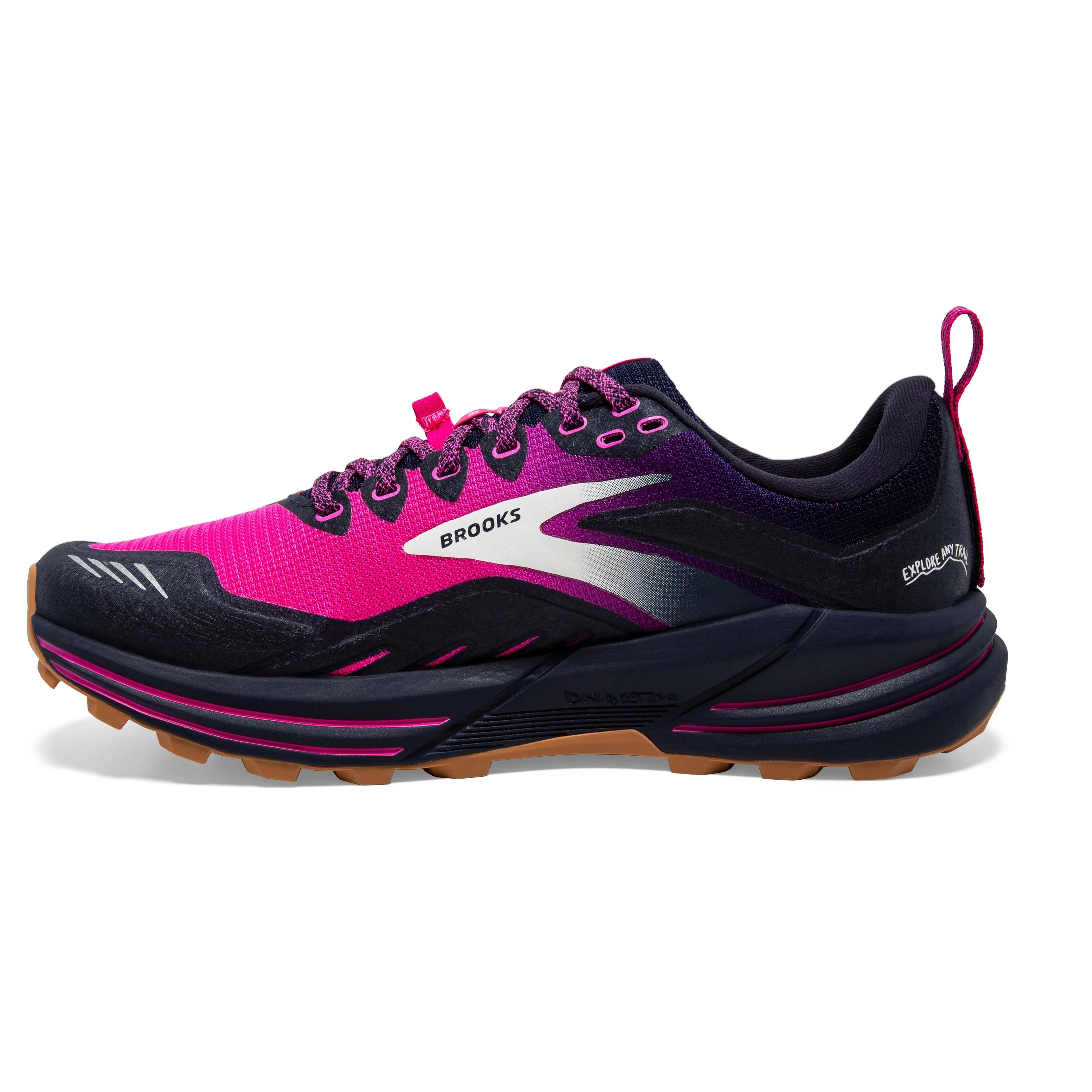 Brooks Womens Trainer Cascadia 16 Peacoat/Pink/Biscuit