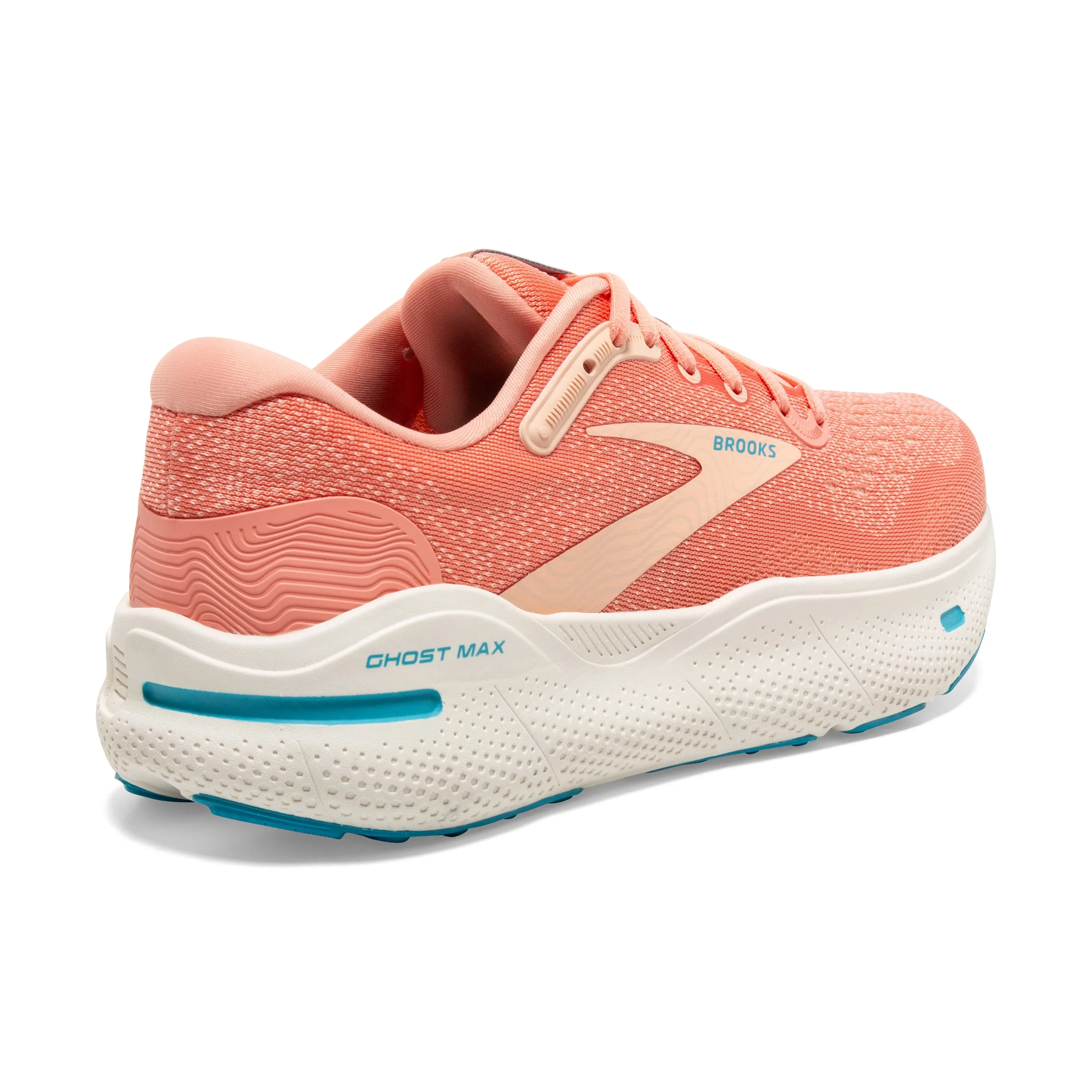 Brooks Womens Trainer Ghost Max Papaya/Apricot/Blue