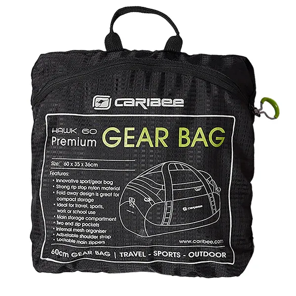 Caribee 5680 HAWK 65lt Fold up gear bag - Black