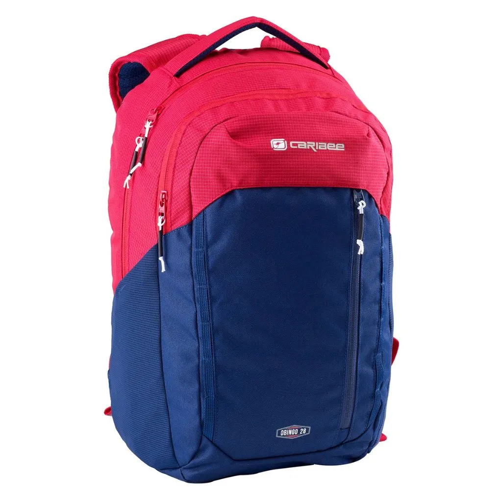 Caribee Obingo Laptop Backpack 28L - Red/Navy