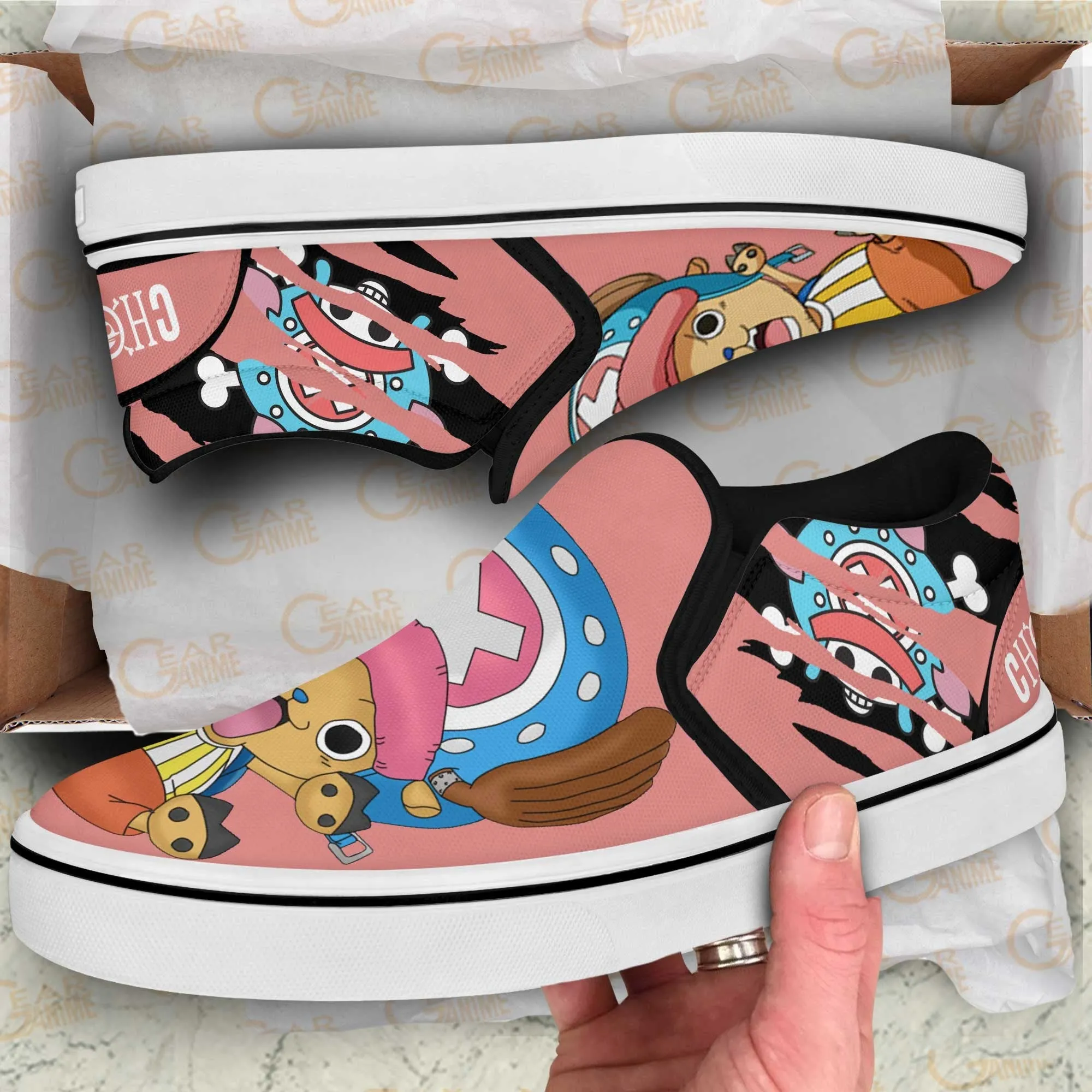 Chopper Slip On Sneakers OP Custom Anime Shoes