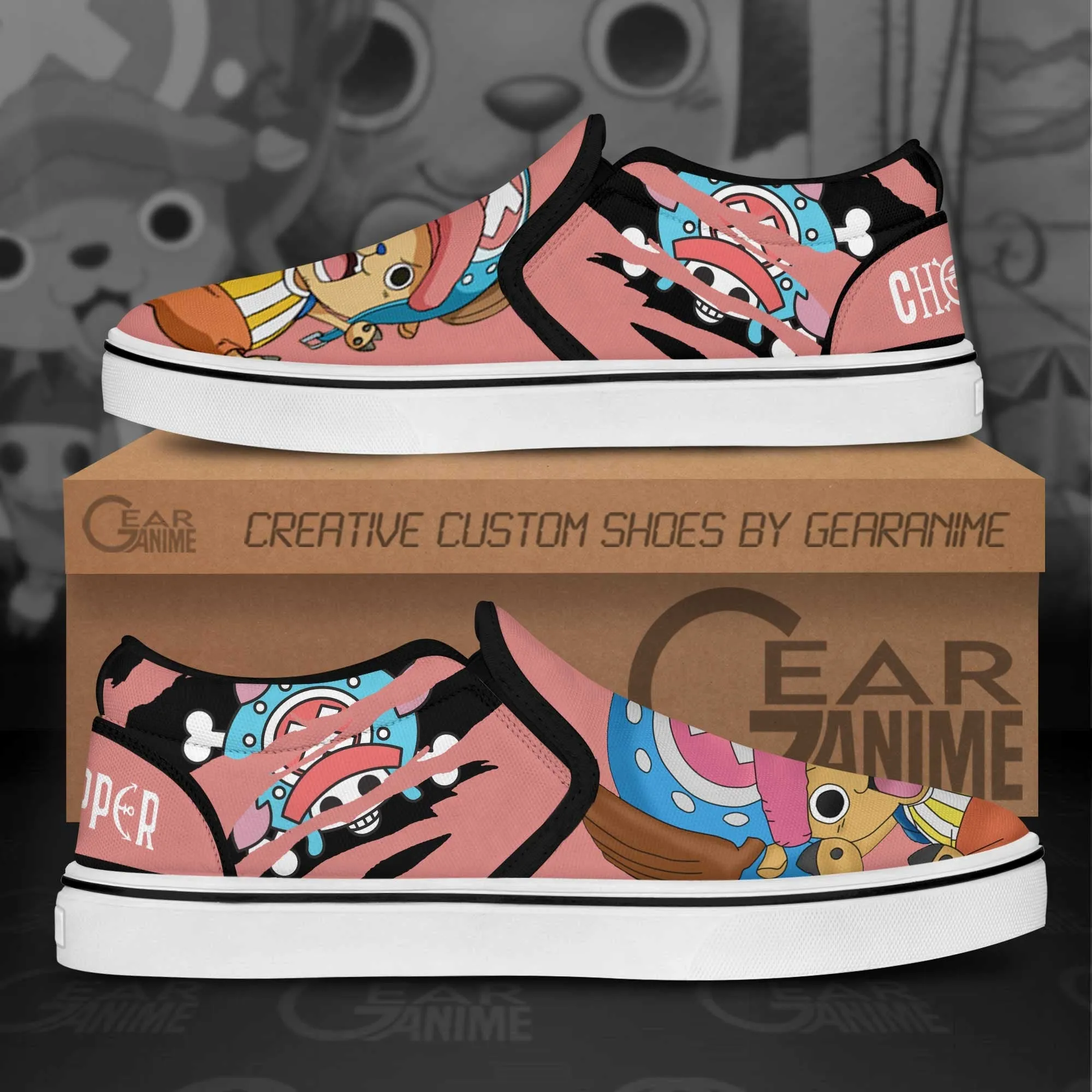 Chopper Slip On Sneakers OP Custom Anime Shoes