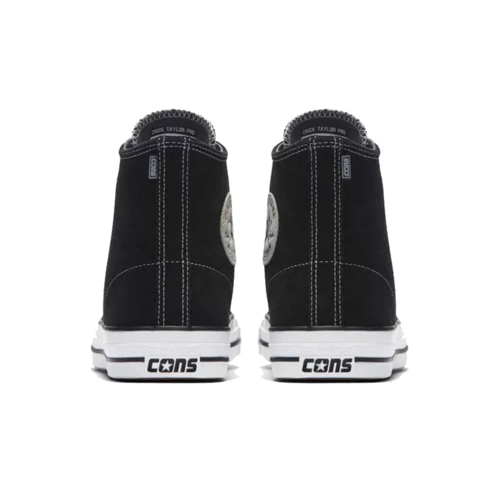 Converse CTAS Pro Hi - Black/White/Suede