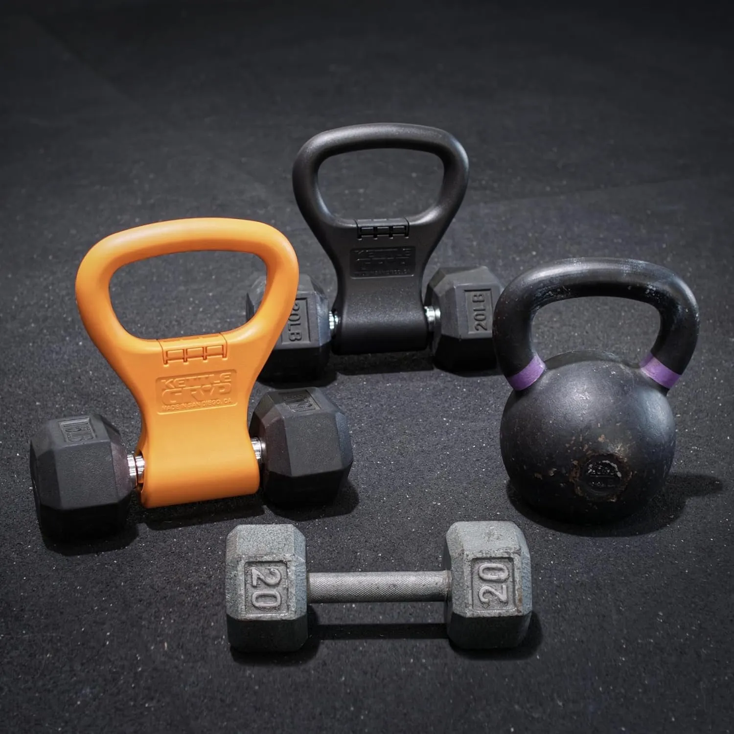 Converts Your Dumbbells into Kettlebells Dumbbell Grip Handle -Made In The USA-