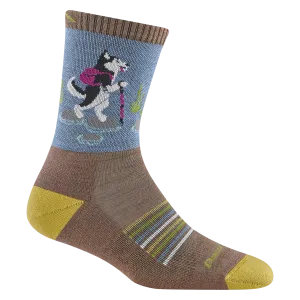 Darn Tough Women's Critter Club Micro Crew Lightweight Hiking Sock - Bark