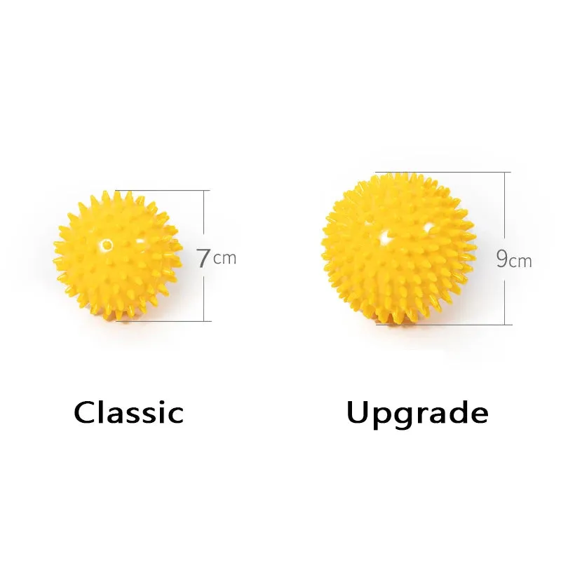 Durable PVC Spiked Massage Ball Trigger Point Sports Fitness Hands and Feet Plantar Pain Relief Fasciitis Relief 9Cm Sports Ball