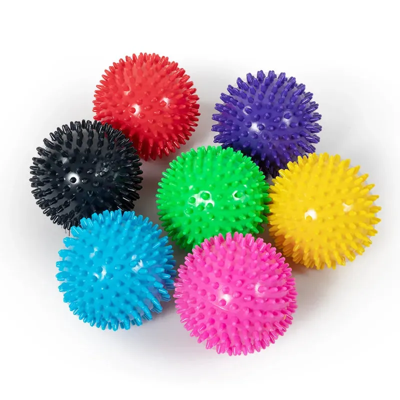 Durable PVC Spiked Massage Ball Trigger Point Sports Fitness Hands and Feet Plantar Pain Relief Fasciitis Relief 9Cm Sports Ball