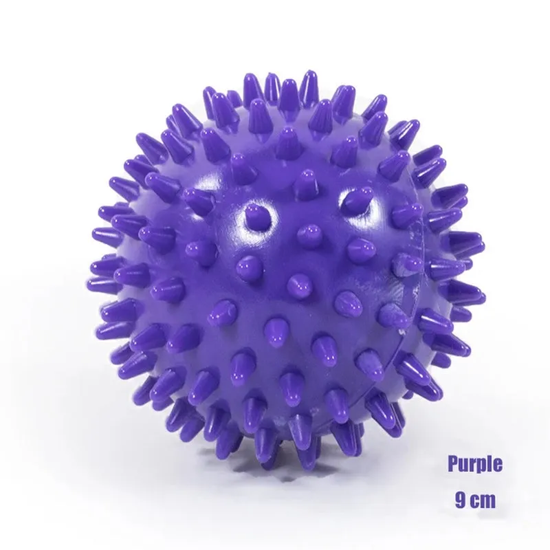 Durable PVC Spiked Massage Ball Trigger Point Sports Fitness Hands and Feet Plantar Pain Relief Fasciitis Relief 9Cm Sports Ball