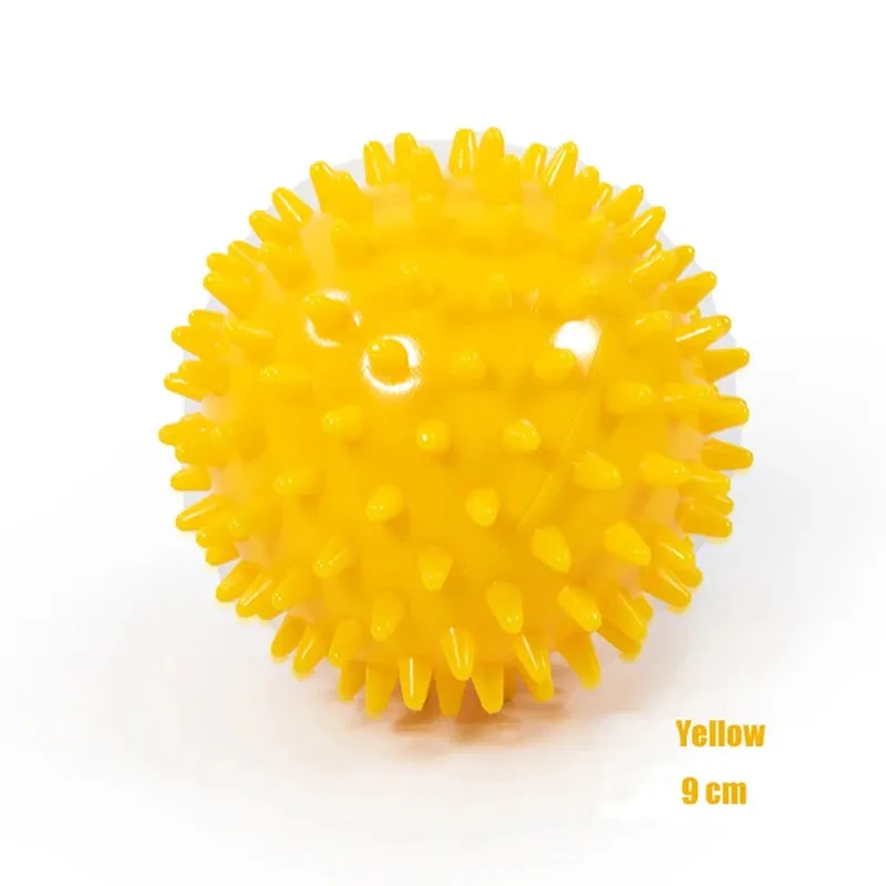 Durable PVC Spiked Massage Ball Trigger Point Sports Fitness Hands and Feet Plantar Pain Relief Fasciitis Relief 9Cm Sports Ball