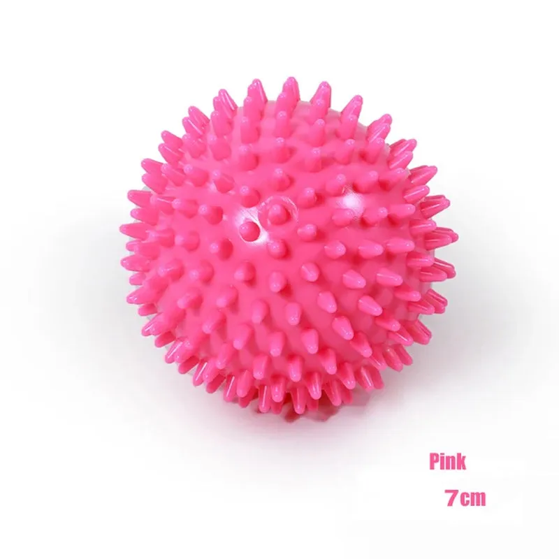 Durable PVC Spiked Massage Ball Trigger Point Sports Fitness Hands and Feet Plantar Pain Relief Fasciitis Relief 9Cm Sports Ball