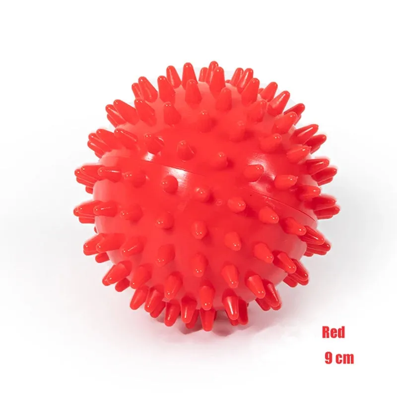 Durable PVC Spiked Massage Ball Trigger Point Sports Fitness Hands and Feet Plantar Pain Relief Fasciitis Relief 9Cm Sports Ball