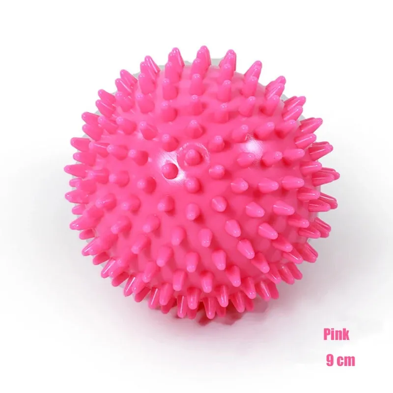 Durable PVC Spiked Massage Ball Trigger Point Sports Fitness Hands and Feet Plantar Pain Relief Fasciitis Relief 9Cm Sports Ball