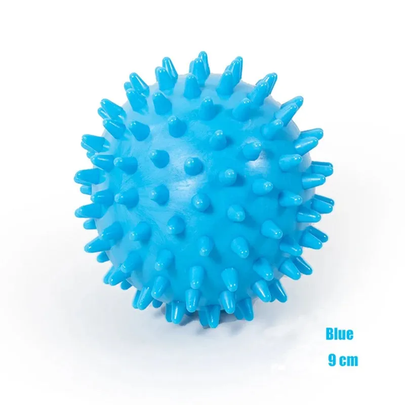 Durable PVC Spiked Massage Ball Trigger Point Sports Fitness Hands and Feet Plantar Pain Relief Fasciitis Relief 9Cm Sports Ball