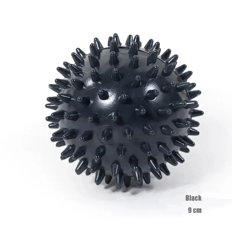 Durable PVC Spiked Massage Ball Trigger Point Sports Fitness Hands and Feet Plantar Pain Relief Fasciitis Relief 9Cm Sports Ball