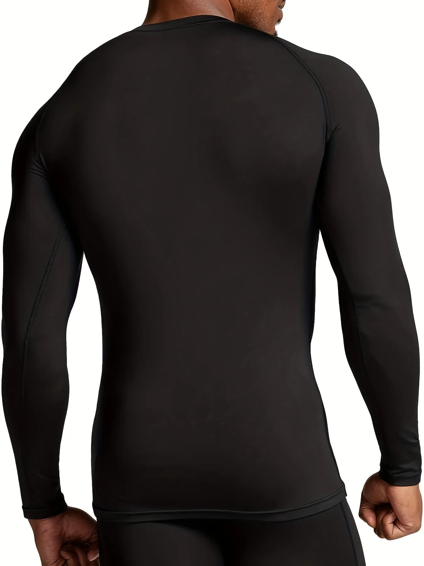 EliteFit Mens Long Sleeve Compression T-Shirt - Moisture-Wicking, Quick-Drying, High-Stretch Crew Neck for Fitness Training, Gym Workout, and Everyday Wear - Breathable, Sweat-Absorbing, and Four-Way Stretch for Maximum Comfort