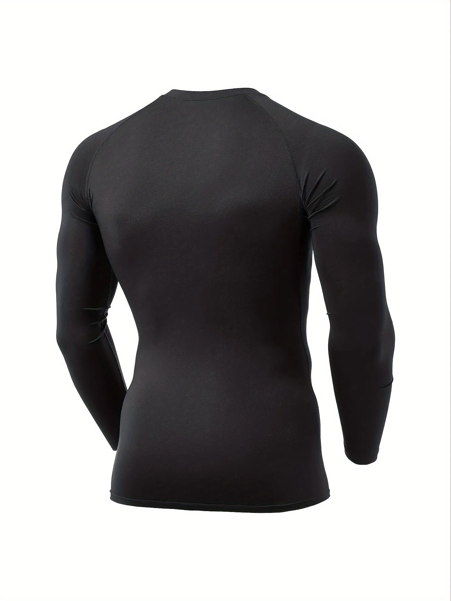 EliteFit Mens Long Sleeve Compression T-Shirt - Moisture-Wicking, Quick-Drying, High-Stretch Crew Neck for Fitness Training, Gym Workout, and Everyday Wear - Breathable, Sweat-Absorbing, and Four-Way Stretch for Maximum Comfort