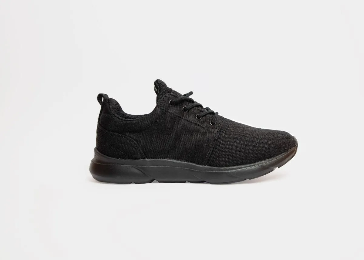 Explorer V2 Women's Vegan Hemp Sneakers | Full Black