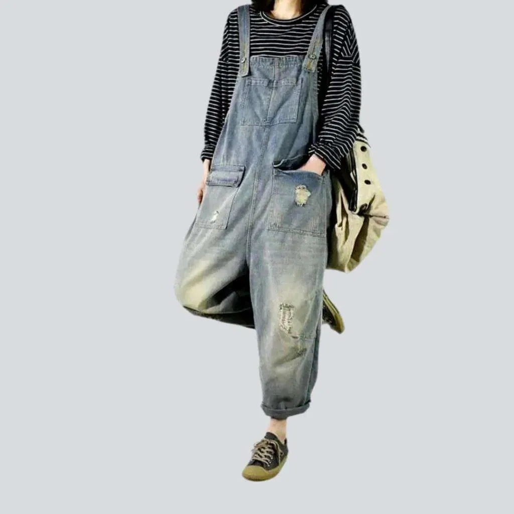 Fashion women's jean dungaree