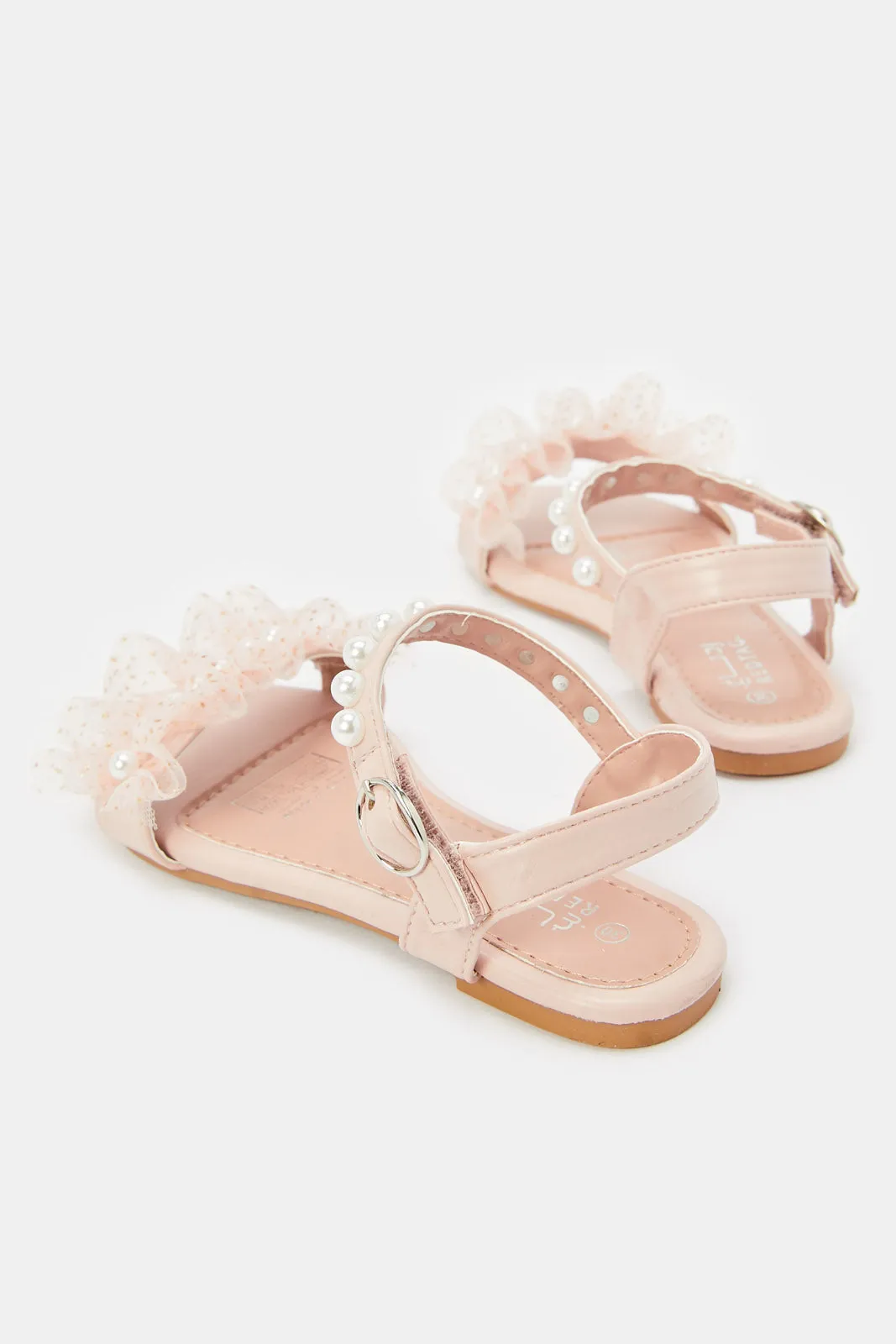 Girls Pink Pearls Sandal