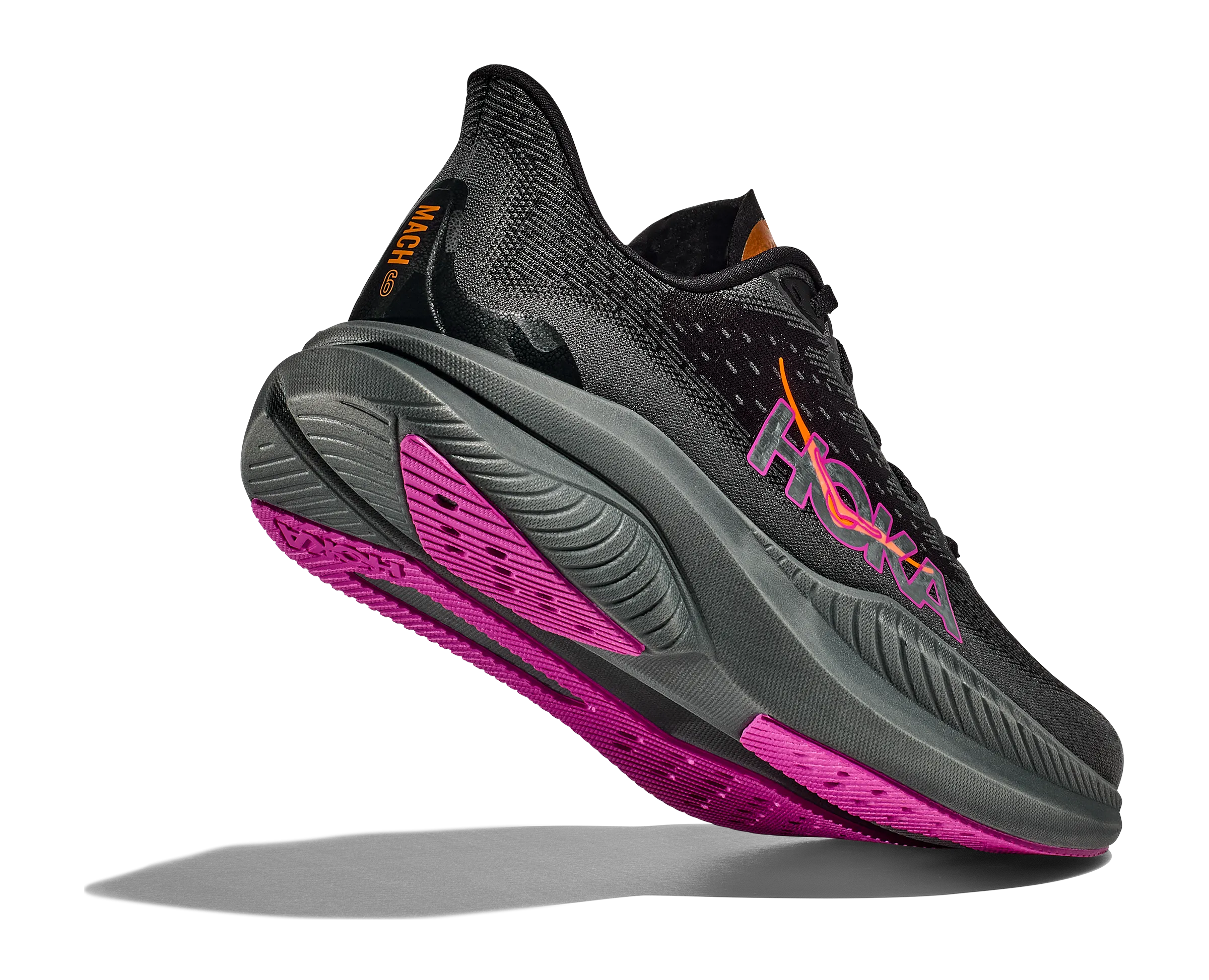 Hoka Women's Mach 6 (Black/Fuschia)