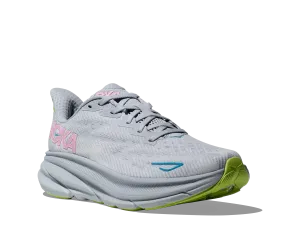 Hoka Womens Trainer Clifton 9 Wide Gull/Sea Ice